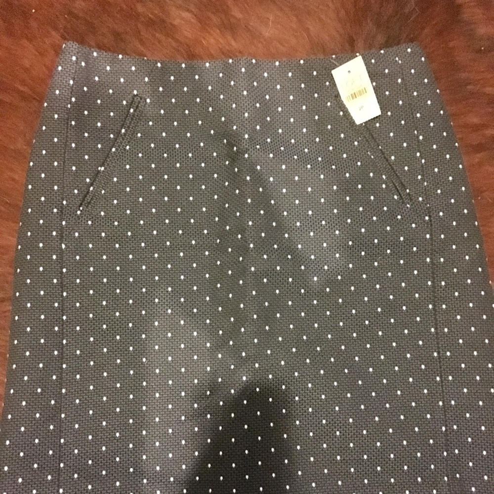 Loft textured polka dot skirt NWT
